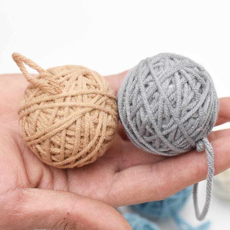 2 Stks/partij Garen Ballen Vilt Kerst Ballen Veelkleurige Massaal Bal Wol Ballen Voor Diy Garland Home Decoratie Wol Bal