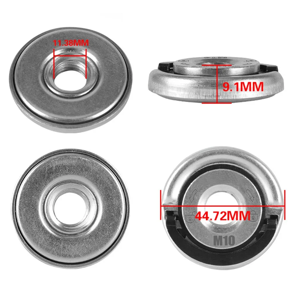 Quick Release Flens Moer M10 Draad Haakse Slijper Zelfsluitende Persplaat Haakse Slijper Release Borgmoer Elektrisch gereedschap