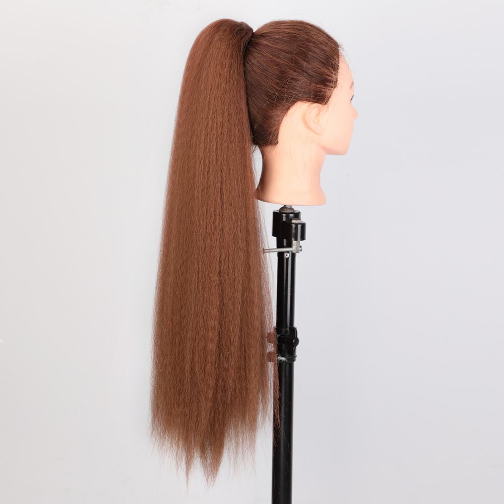 Aisibeauty pitkä afro kinky kihara poninhäntä hiustenpidennys 22 tuumaa synteettinen kiristettävä maissihiuspala naisille musta luonnollinen: Pt619-30