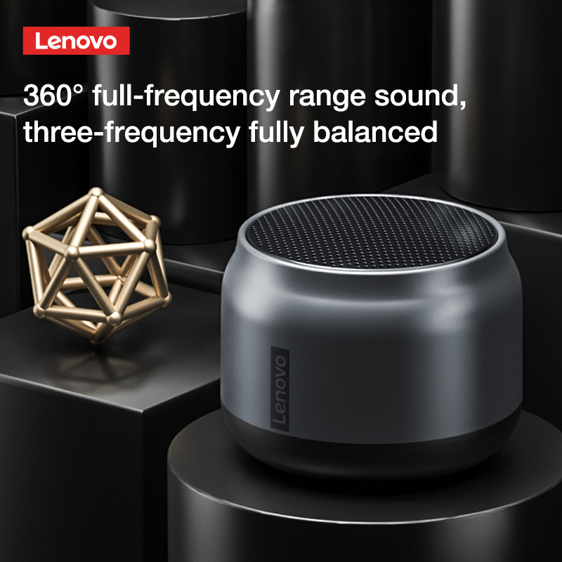 Lenovo-altavoz inalámbrico K3 BT5.0, reproductor de Audio estéreo inalámbrico portátil, Sonido Envolvente 3D, micrófono