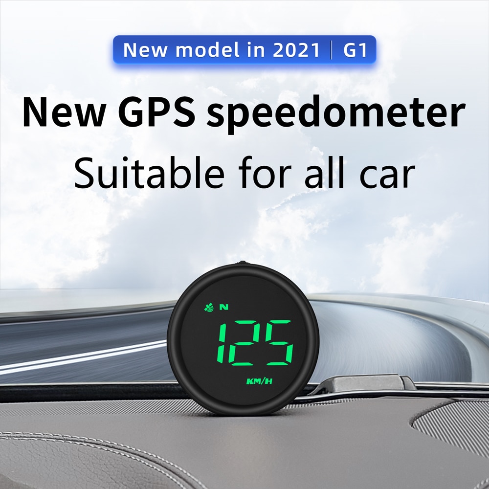 Bil hode opp vise gps hud digitale målere km/t mph overhastighet alarm speedometer smarte dingser autoelektronikk tilbehør