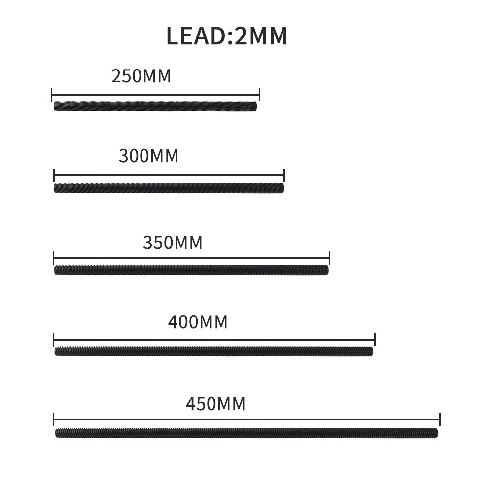 T8 PTFE Teflonto Lead Screw 2mm/8mm With POM Nut For Ender3 Ender3 pro Ender3 V2 Ender5 Sidewinder X1 VORON 3D Printer Parts