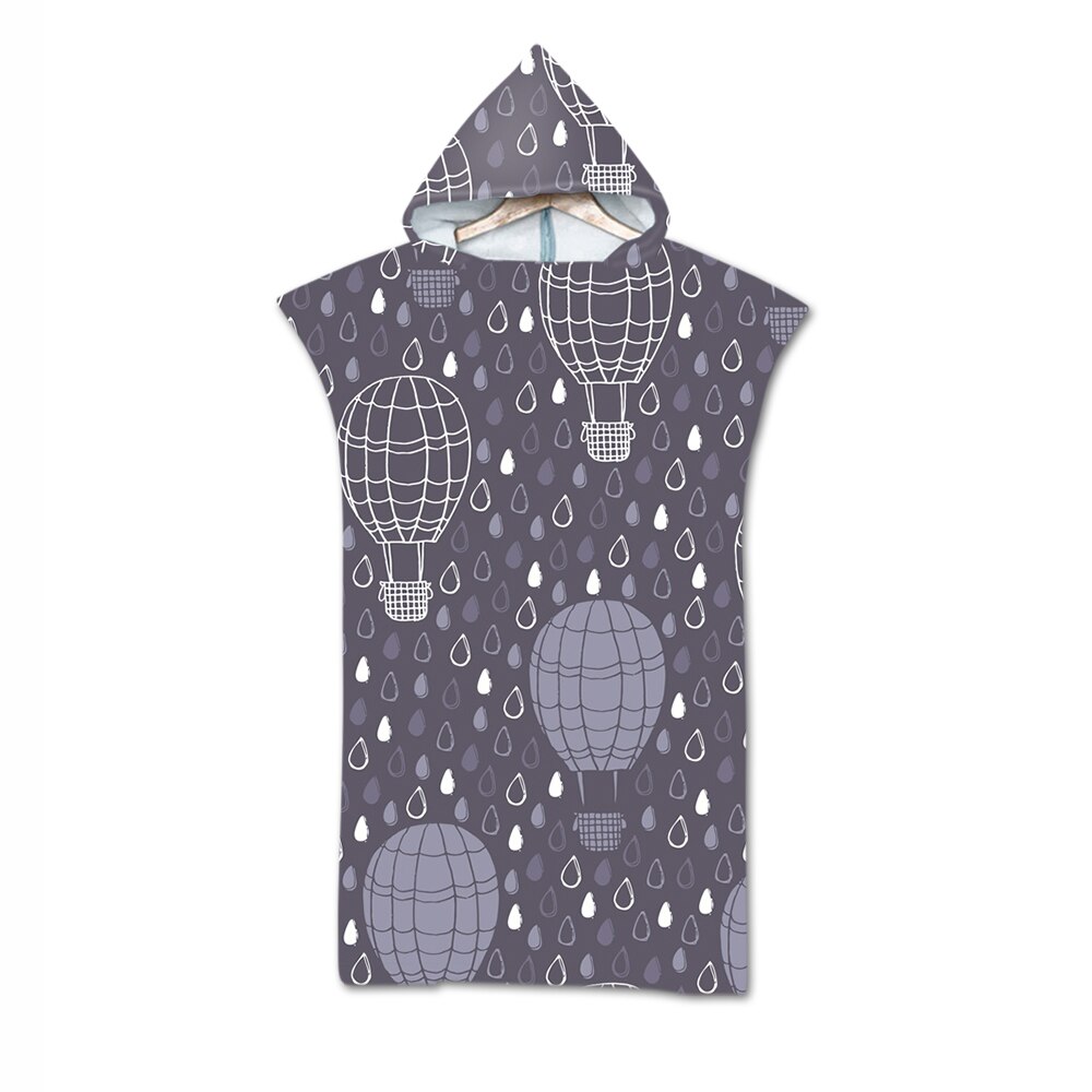 Mode Strand Zonnebrandcrème Winddicht Dressing Robes Hooded Mantel Strandlaken Zwemmen Prints Kan Dragen Poncho Badhanddoeken 110x75cm: 10