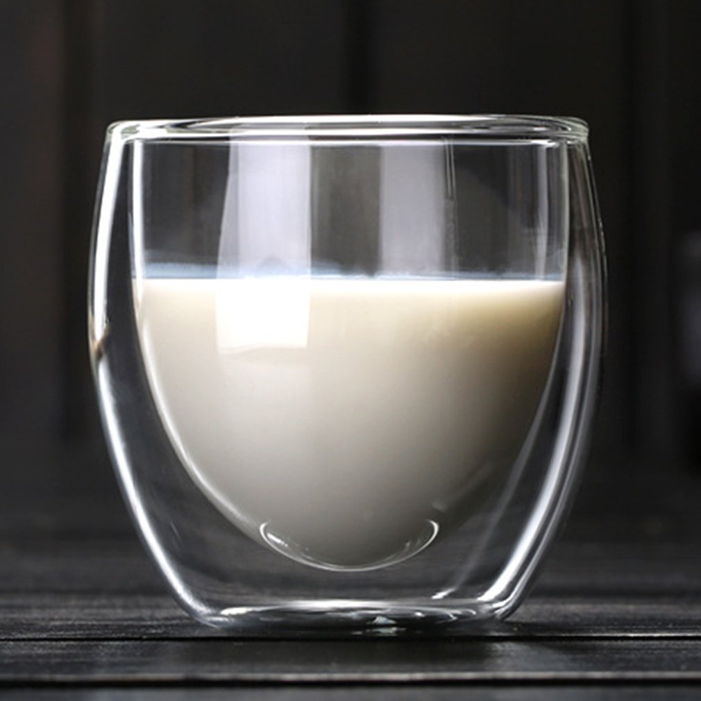 Varmebestandig dobbeltveggisolert glass espressokrus latte kaffeglass / whisky / kaffekopp / tekrus: 250ml