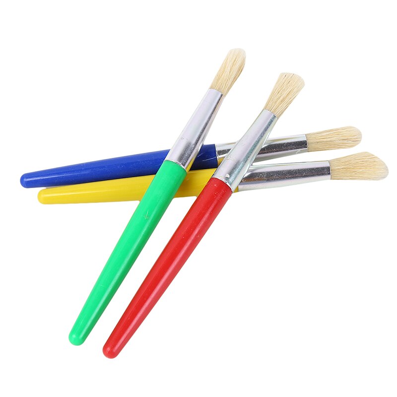 Pinceau pour enfants peinture à l'aquarelle à l'huile couleur bonbon poignée en plastique brosses à poils Gouache dessin Art approvisionnement