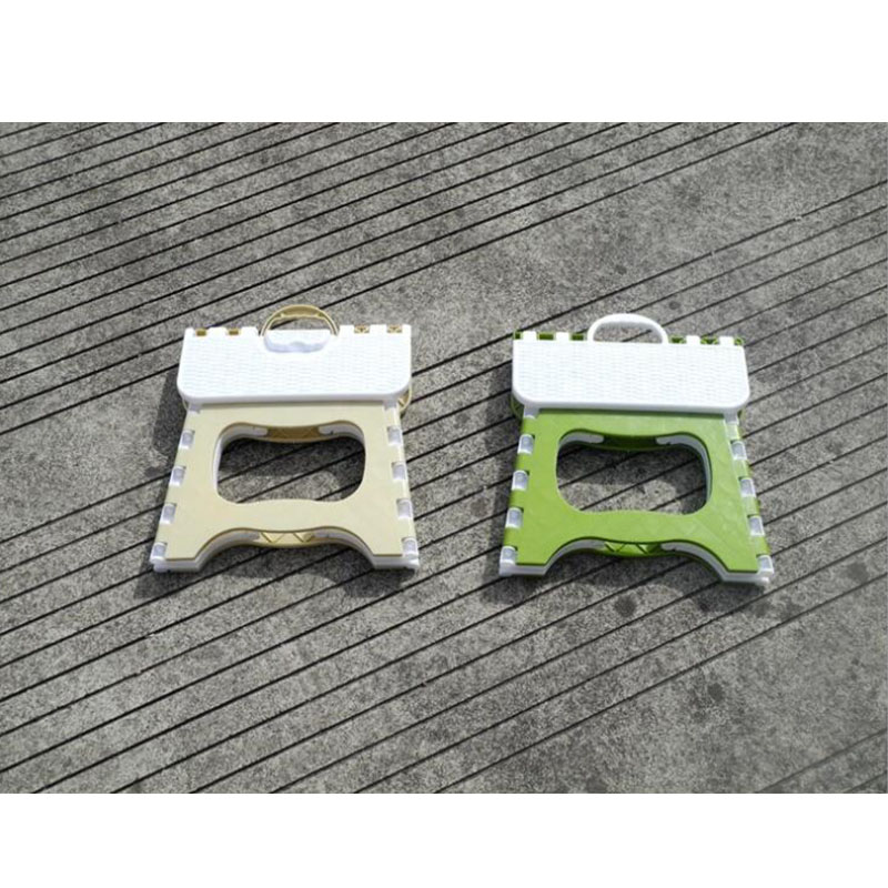 1pcs Draagbare Verdikking En Versterking Bamboe-Geweven Plastic Beige Groen Outdoor Kinderen Vouwen Bankjes En Bankjes