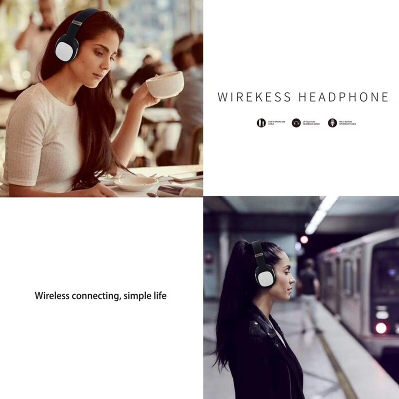 MH3 Wireless Bluetooth Headphones Stereo Headset Gaming Earphones with Microphone for Phone Pad PC Laptop