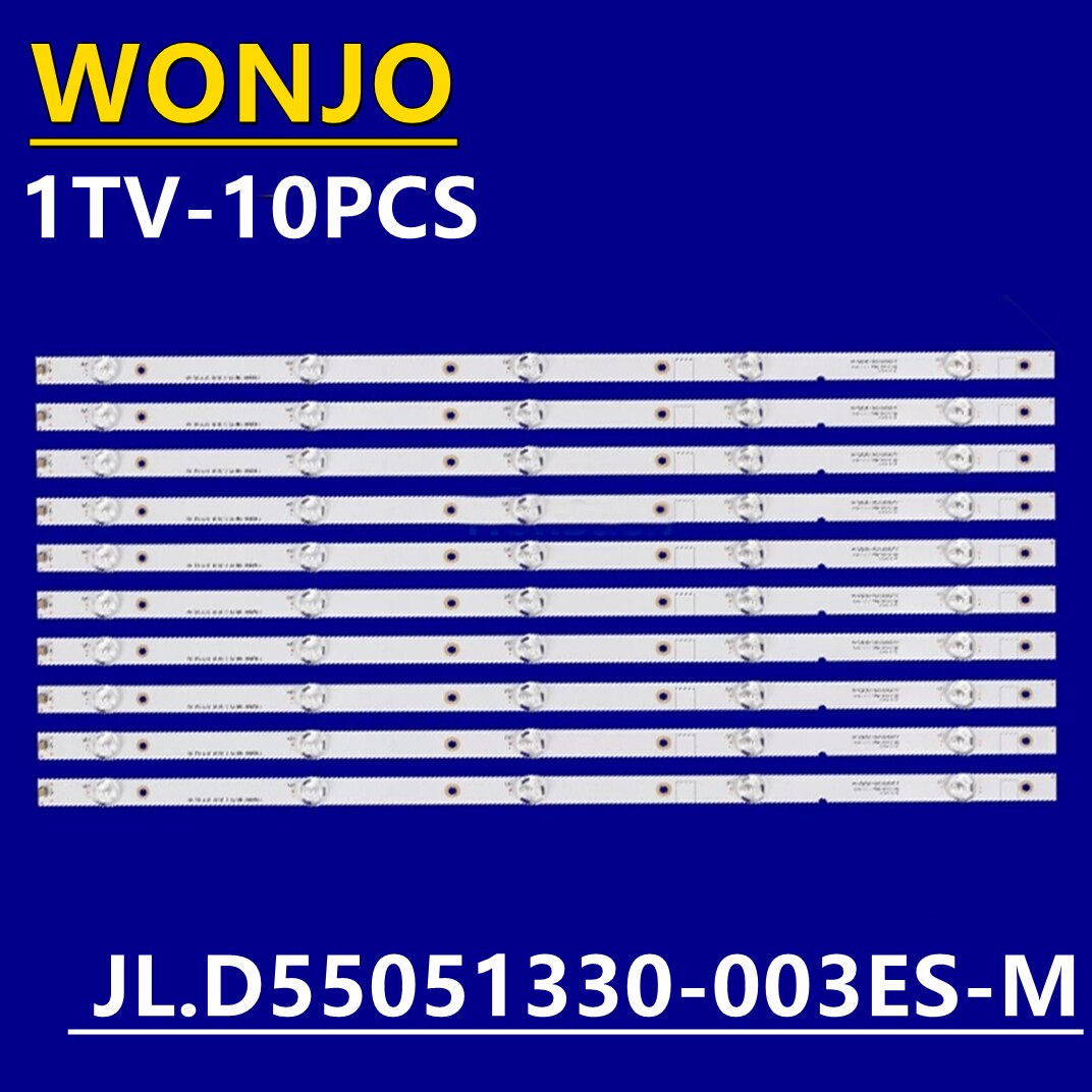 10pcs LED Backlight strip 5 lamp For Hisense 55”TV LED55N3000U LED55EC500U HD550K3U82-L1K1 HD550K3U73 JL.D55051330-003ES-M