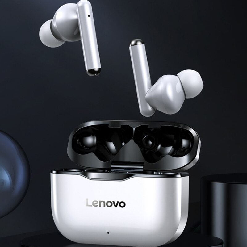 Nuovo auricolare Wireless Lenovo LP1 Bluetooth 5.0 doppia riduzione del rumore Stereo HIFI Bass Touch Control cuffie da 300mAH a lungo Standby