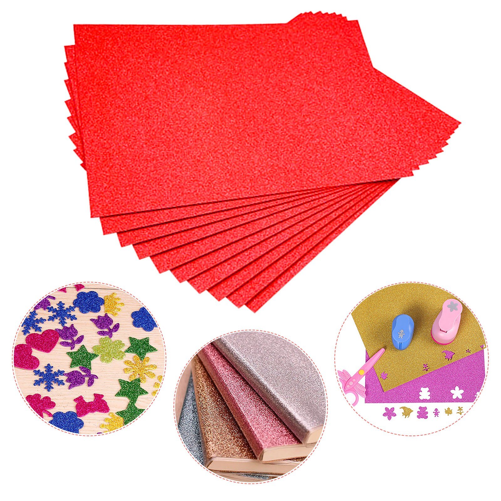Flash Card Paper Flash Shiny Craft Paper Advanced A4 Flash Paper A variety of rainbow colors Glitter Cardstock No Adhesive