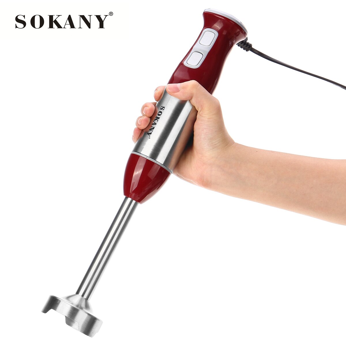 SOKANY 220V 700W Handheld Blender Immersion Electric Stick Blender Mixer Vegetable Meat Grinder
