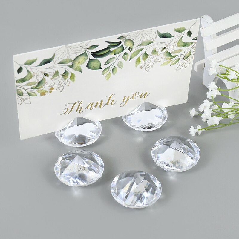 Porte-cartes en cristal diamant, 5 pièces, support de numéro de Table, pince à papier, Clip Photo pour fête de mariage, décorations de Table à domicile
