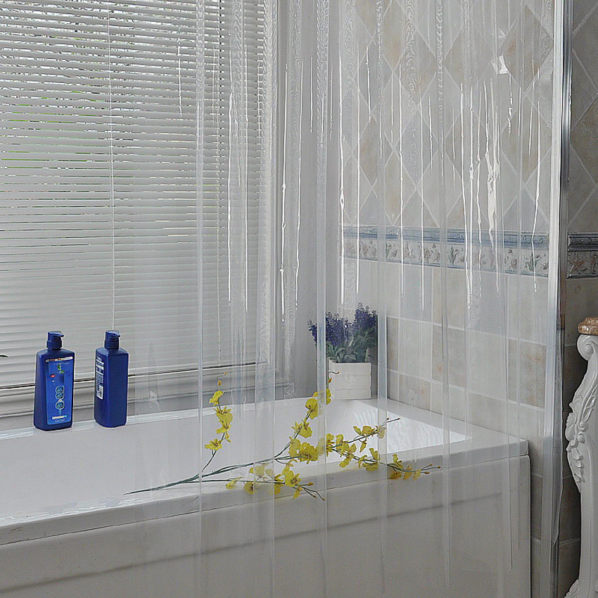 Transparent Dusche Vorhang Wasserdichte Klar Weiß PEVA Bad Vorhänge Liner für Bad Mehltau Home Hotel mit Freies Haken