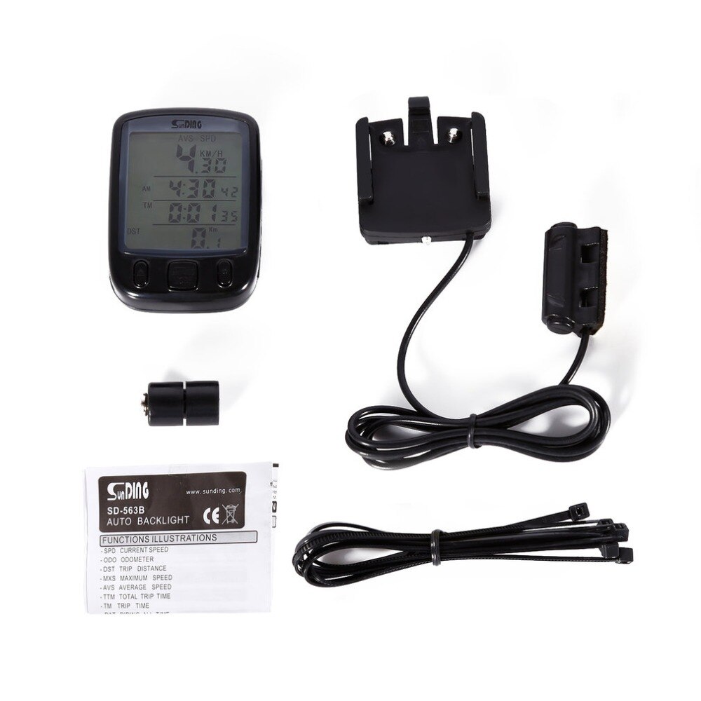 Compteur kilométrique lcd pour vélo, compteur de vitesse avec rétroéclairage, surveille la vitesse, la distance et le temps de conduite du vélo.