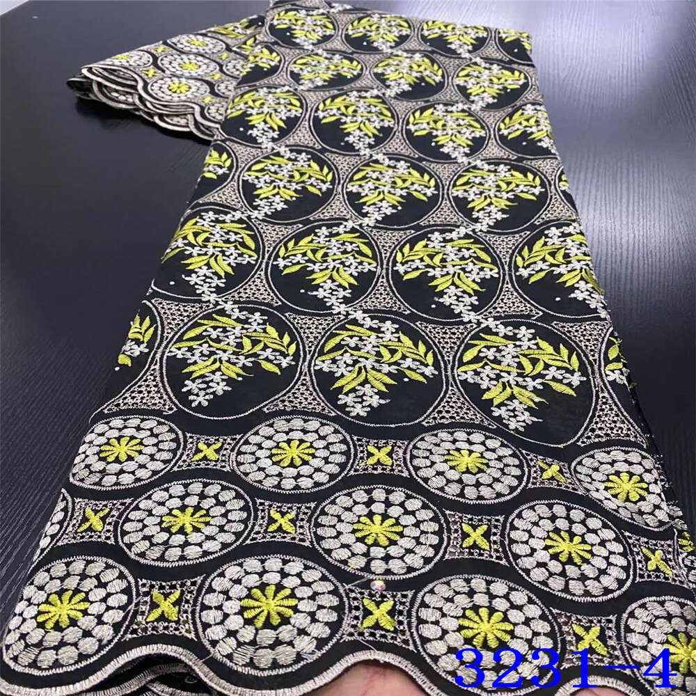 African Dry Lace Fabric Nigeria Cotton Laces Lace Fabric in Lace with Stones for Women KS3231B