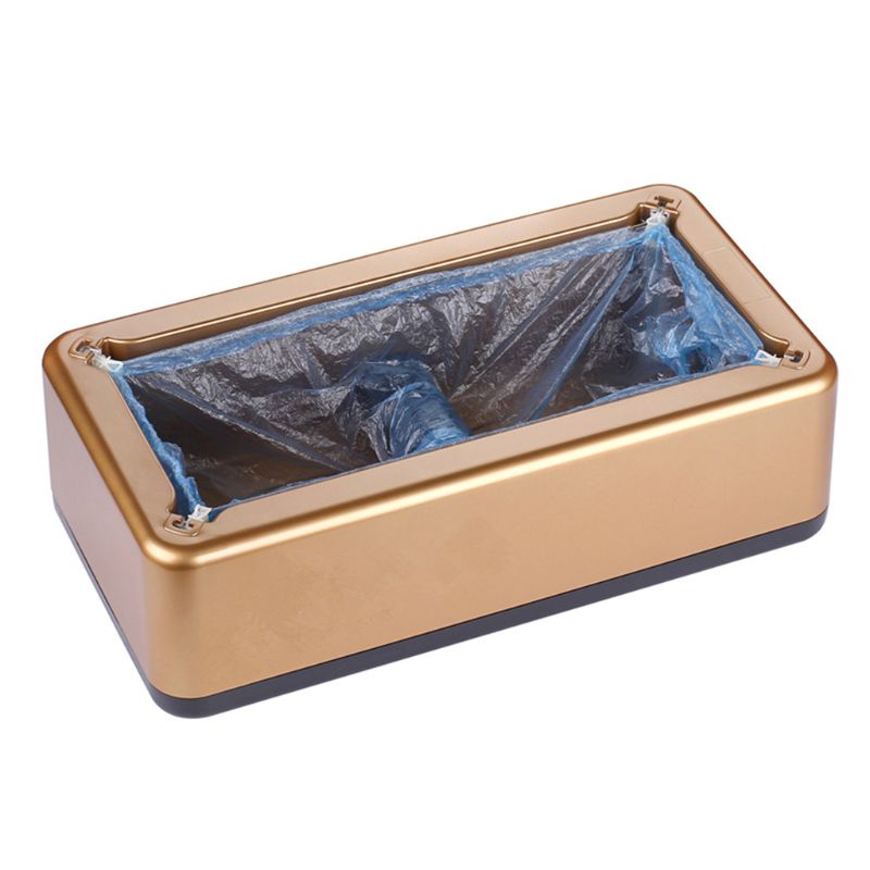 Automatic Shoe Cover Dispenser Machine Disposable Overshoe Dispenser Device: Gold