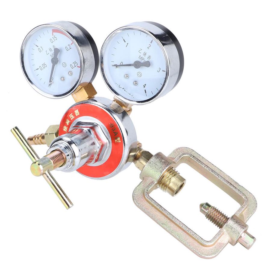 0.25x4MPa Acetylene Pressure Regulator Gauge Acetylene Pressure Regulating Reducing Valve Acetylene Pressure Gauge