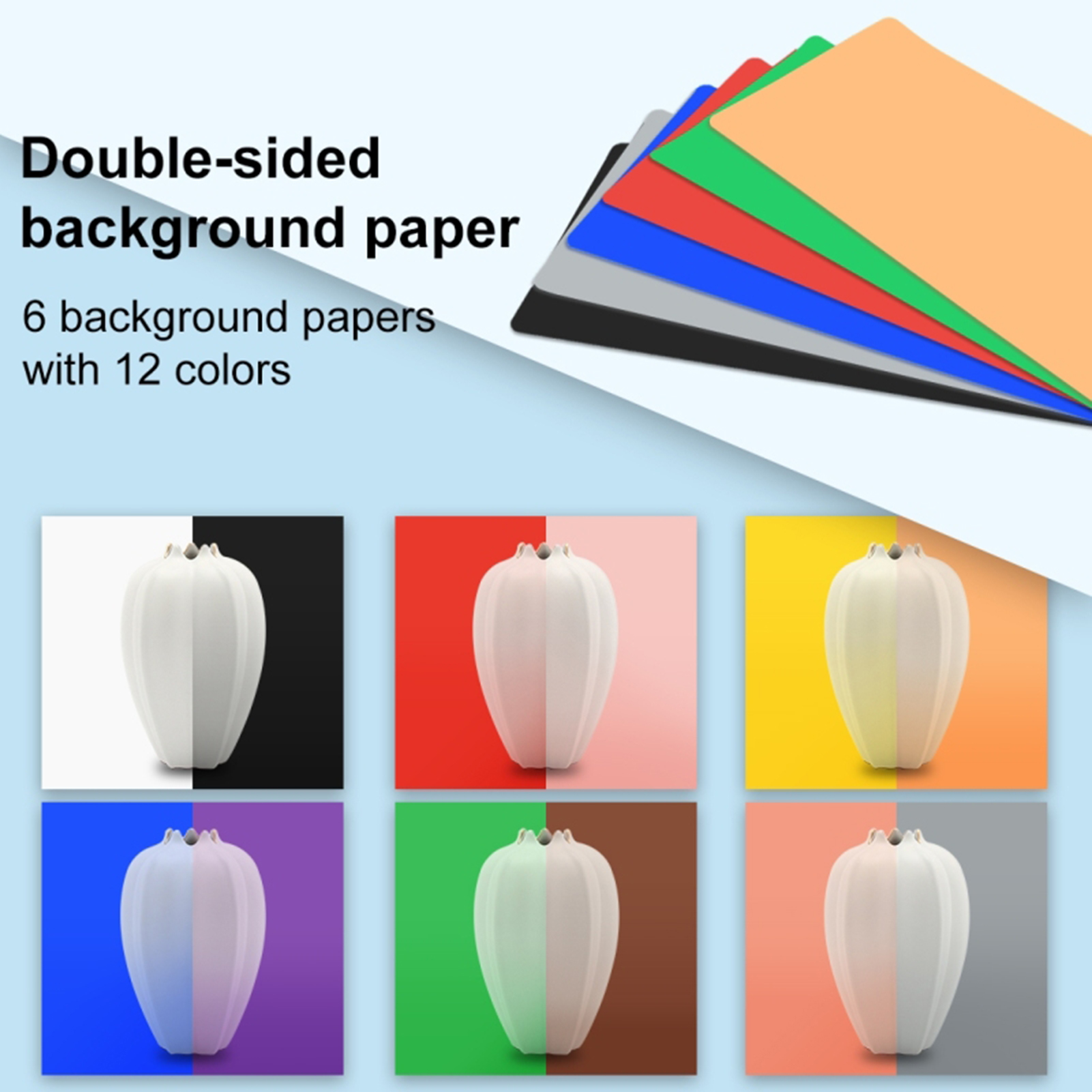 PULUZ Mini Photo Studio Box Photography Studio Lightbox LED DSLR Photography Shooting Tent Box Kit &amp; 12 Colors Background Paper