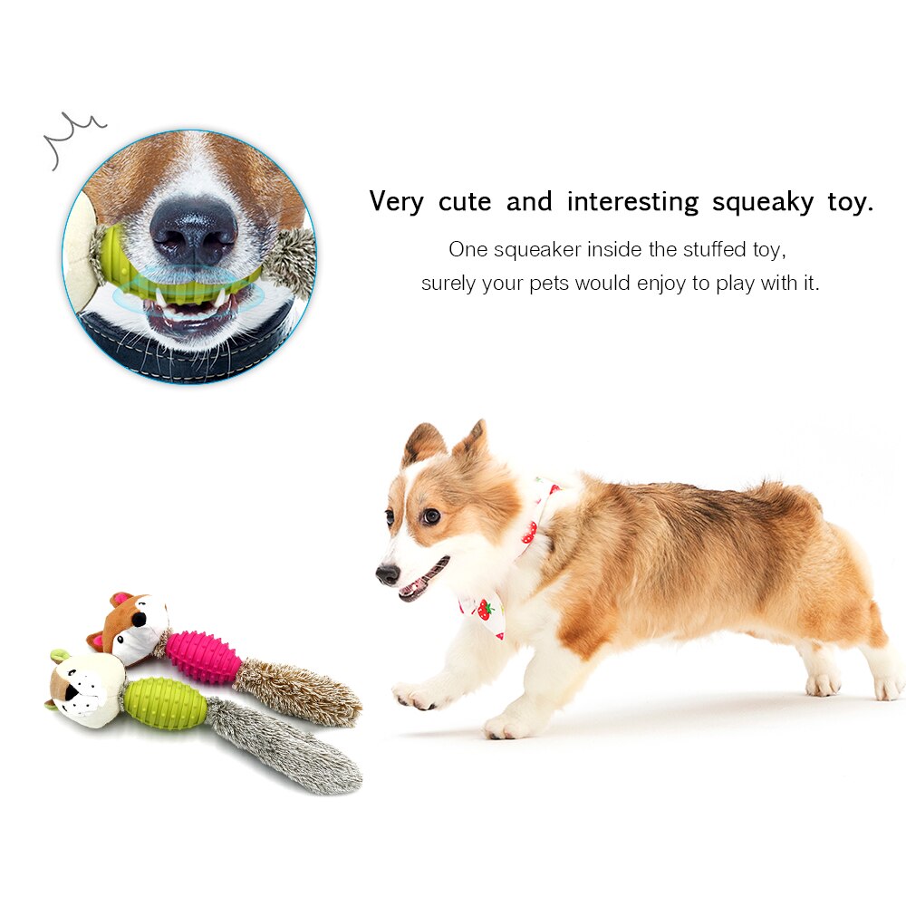 Cute Small Animal Soft Plush Toy Dog Chew Squeaky Cat Dog Squeeze Screaming Chew Toys Non-toxic Odorless Pet Toy