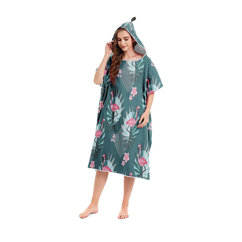 Zomer Strand Poncho Hooded Badhanddoek Microfiber Wetsuit Veranderende Gewaad Surf Handdoek Voor Zwemmen Strand Outdoor Badjas: 08K
