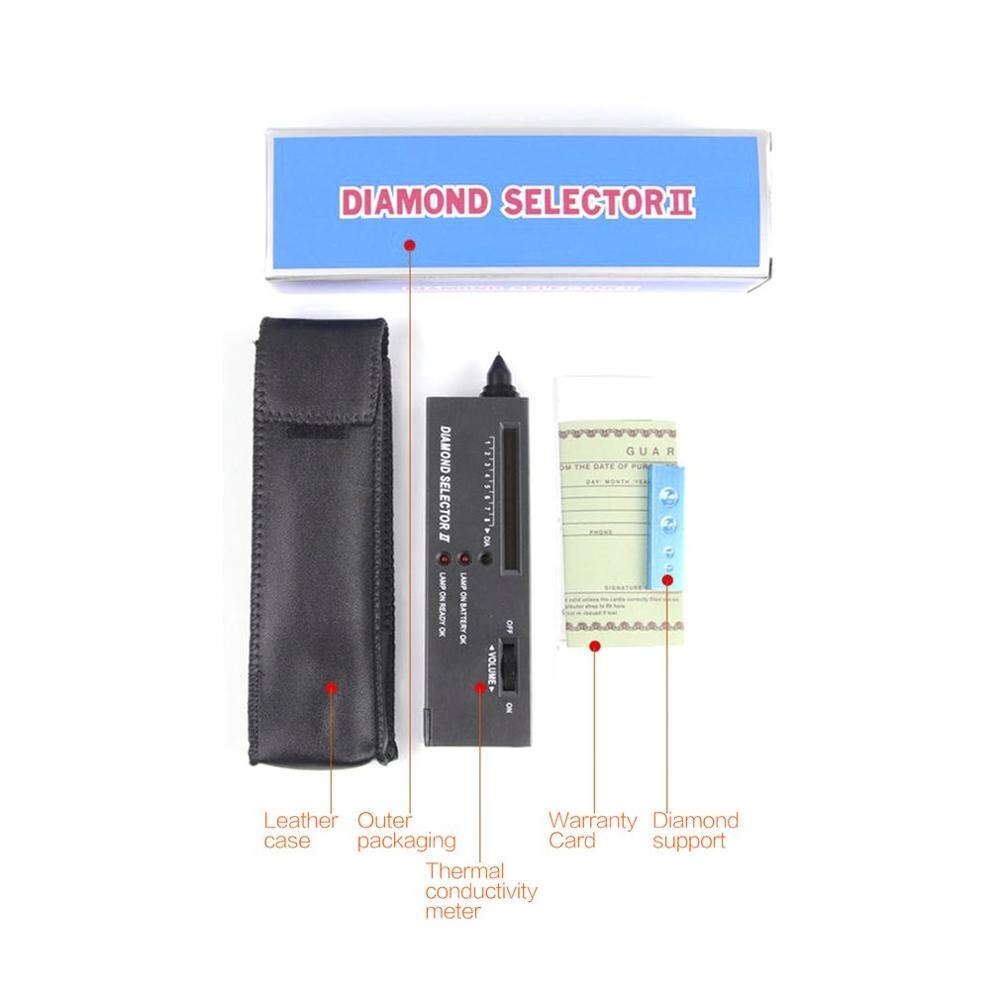 Crystal Tester Tool Thermal Conductivity Meter Drill Pen Hardness Identification Instrument Detection Diamond Authentic Jade: Default Title