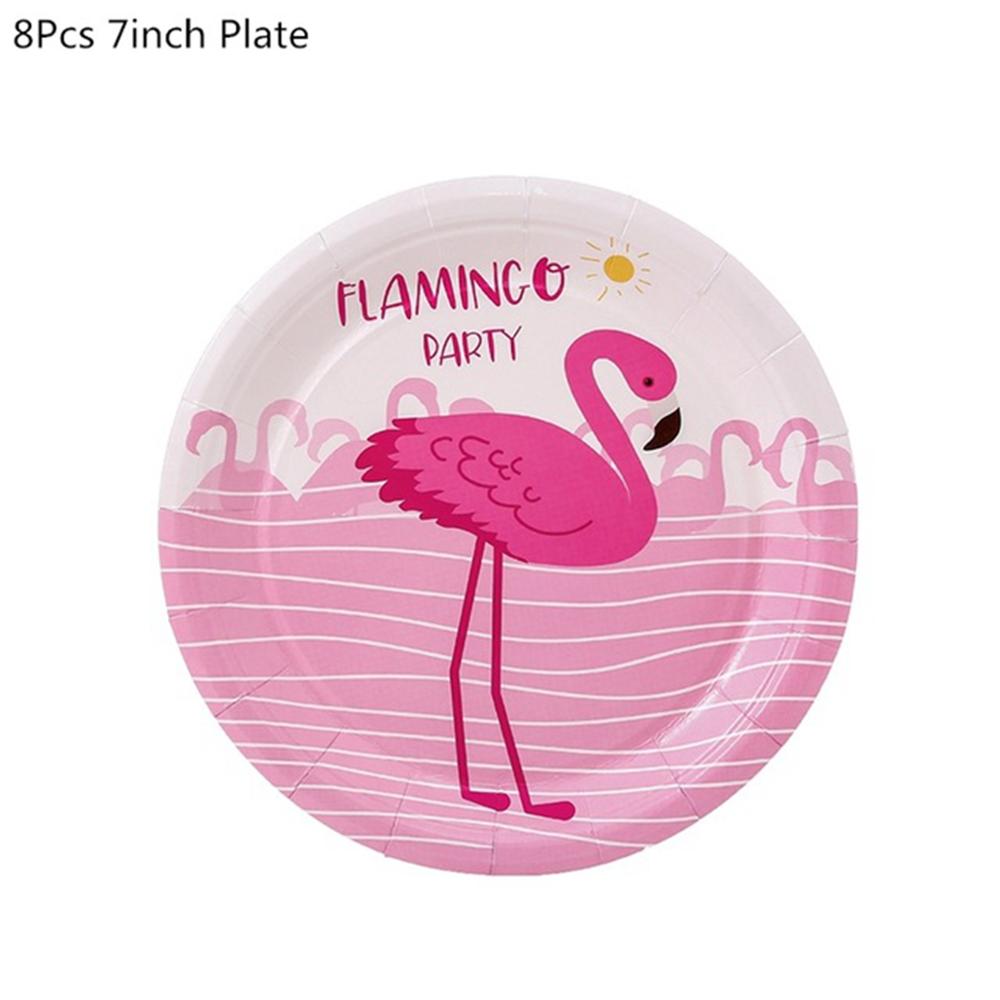 Pink Flamingo Disposable Tableware Tropical Party Summer Girl Birthday Wedding Party Supplies Flamingo Hawaii Hawaiian Party: Mint Green