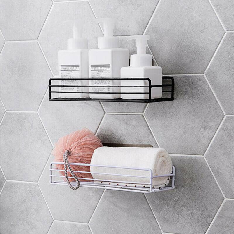 Soporte para champú adhesivo de Gel de ducha de acero inoxidable óxido, estante de almacenamiento de pared de baño, organizador, cesta de succión