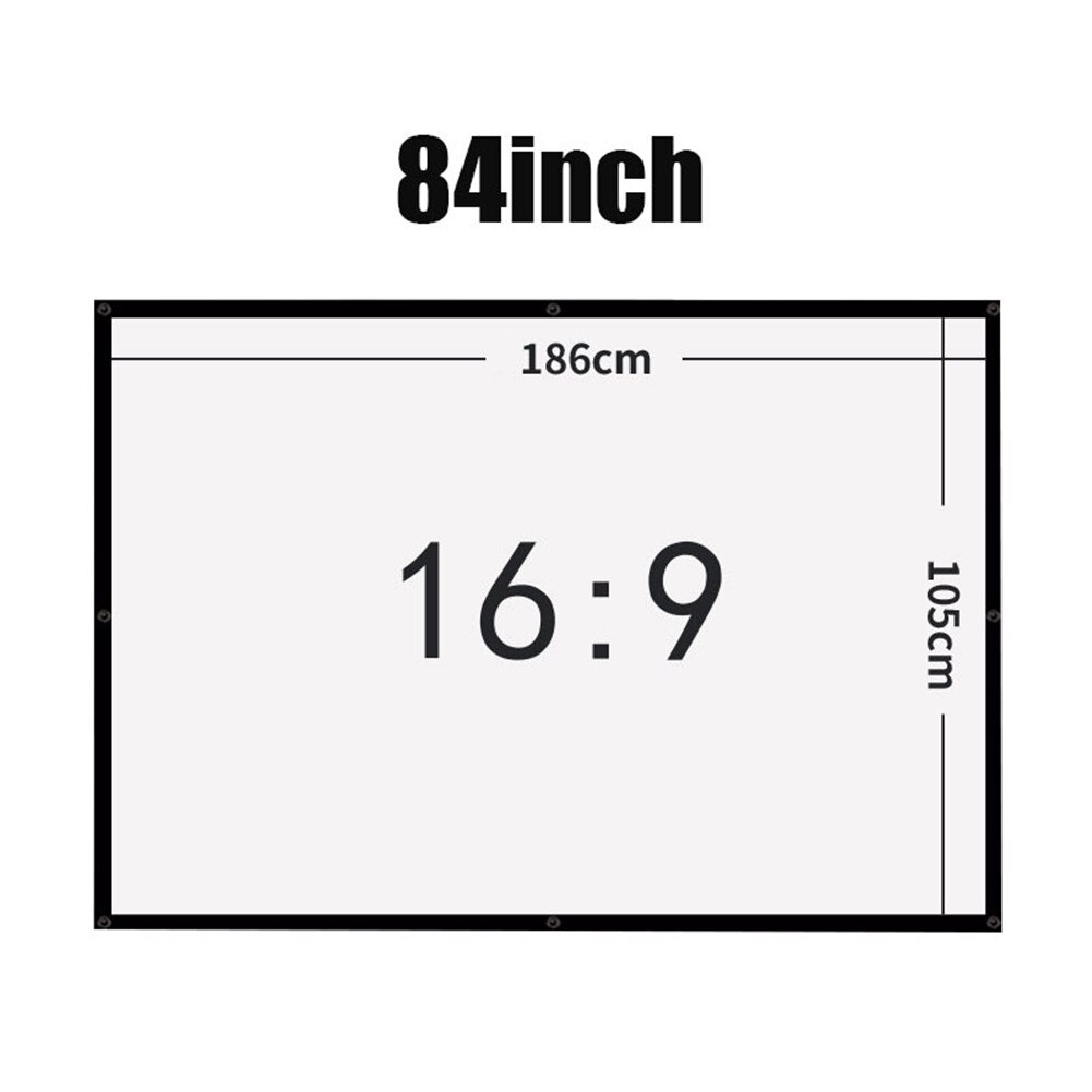 60/72/84/100/120 Inch Projector Screen Hologram Portable Home Cinema Folding Movie Screen HD Crease-resist DJA88: 6