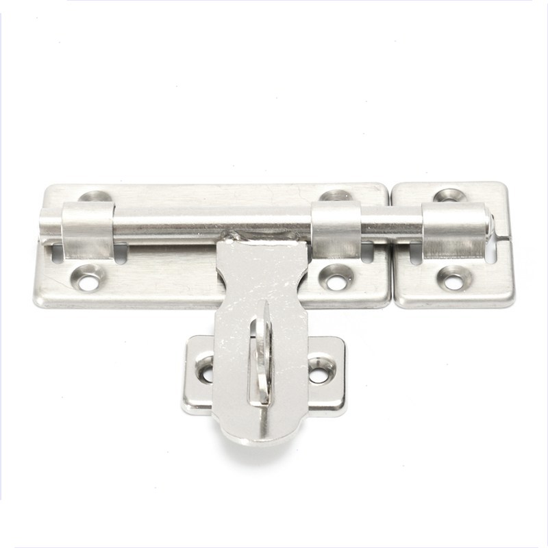 4Inch 5inch 6inch Stainless Steel Hardware Door Lock Barrel Bolt Latch Padlock Clasp Set Brushed Stainless Steel