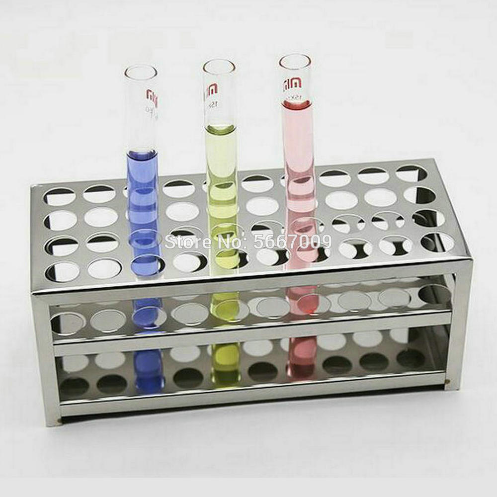 Support de Tube à essai colorimétrique de support de tube d'acier inoxydable de laboratoire de 1 pièces