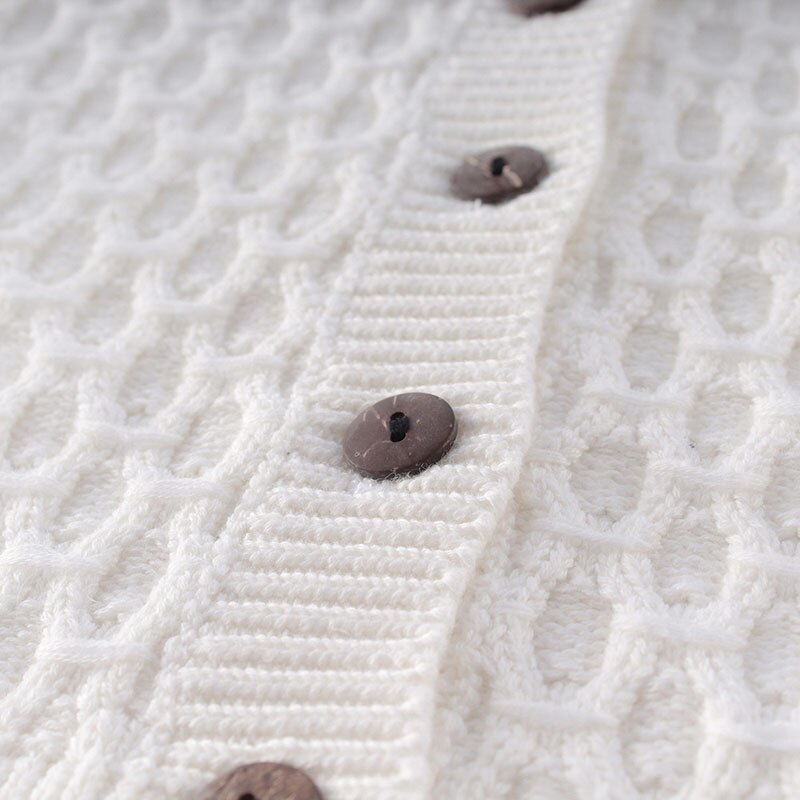 0-24M Kleinkind Baby Mädchen Herbst zur Seite fahren Lange Ärmel Einfarbig Diamant aufbringen Lange-Ärmel zur Seite fahren Strickjacke für Kleine freundlicher