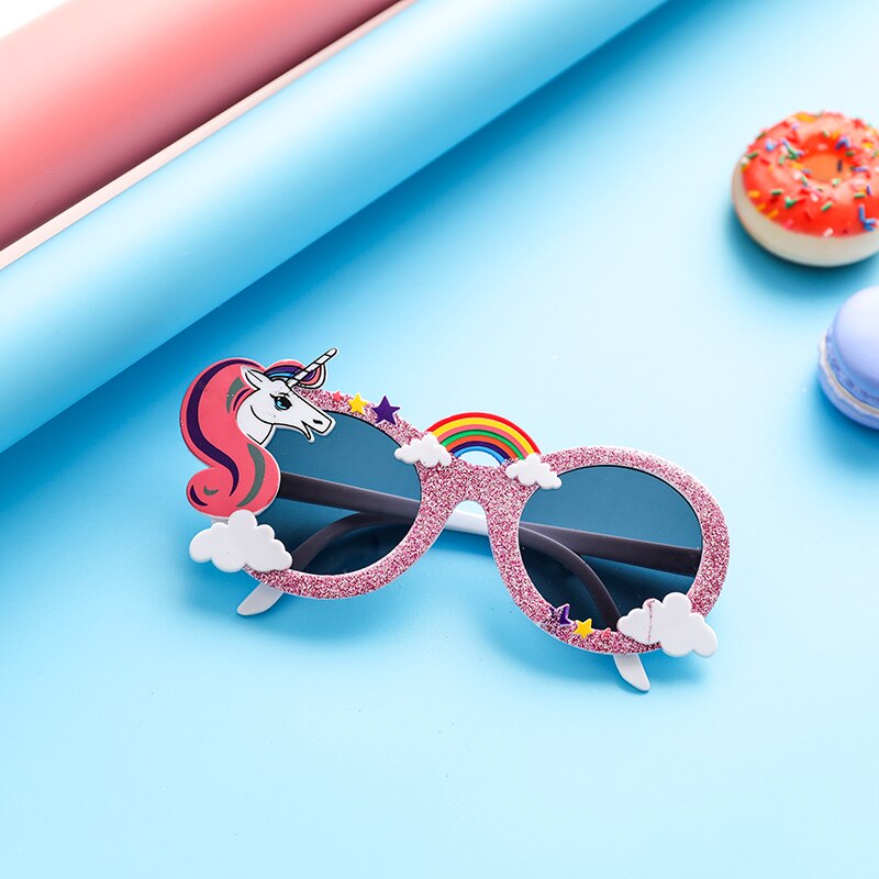 1pcs Beach Hawaii Party Pink Flamingo Party Tropical Decorations Funny Glasses Pineapple Sunglasses Summer Hawaiian Party Event