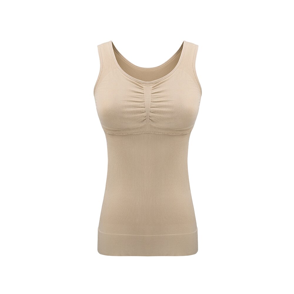Sh-0101 Vrouwen Naadloze Vormgeving Cami Tank: Skin / XXL