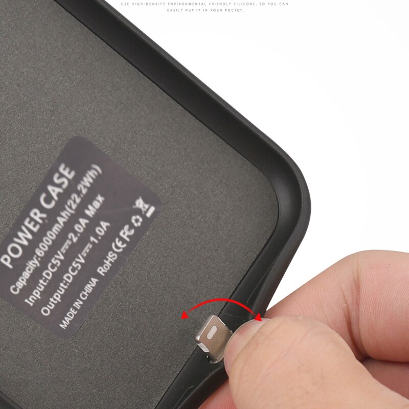 5000/6000 mah batterioplader cover til iphone 11 pro cover opladning power bank cover til iphone 11 pro max ultra tyndt batteri cover