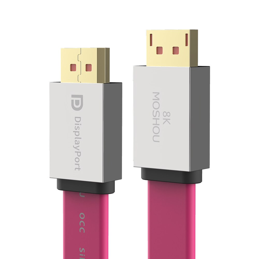 DisplayPort 2.0 OCC Cable 8K@60Hz 120Hz 4K@144Hz 165Hz 2K@240Hz Display Port Adapter For Video PC Laptop TV DP 2.0 to DP Cable: 0.5m