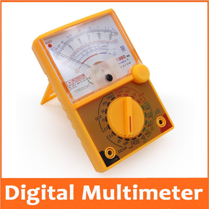 DC/AC 1000V Voltmeter 500mA Ammeter 1K Resistance Meter Analog Multimeter Tool