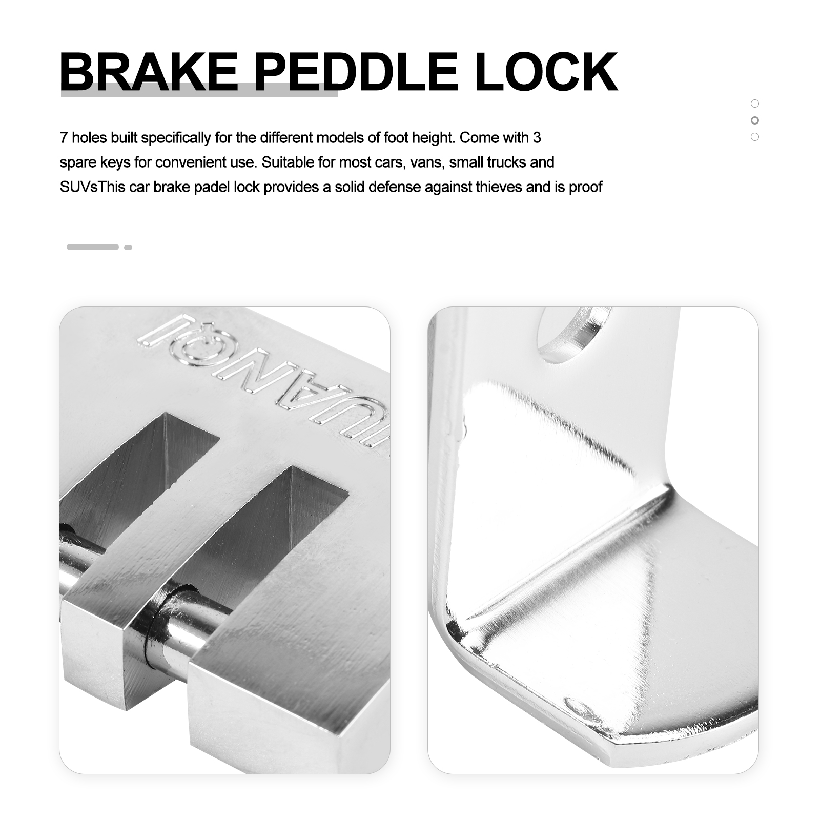 1 Pc Auto Anti-theft Clutch Lock Lock Tool Anti-theft Device with Keys