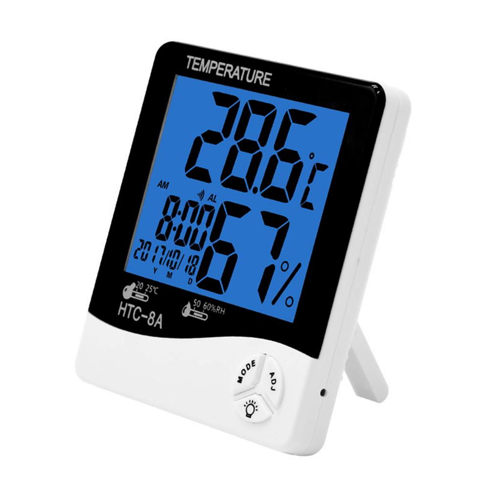 LCD Digital Wireless Indoor/Outdoor Thermometer Hygrometer ℃/℉ Temperature Humidity Meter with Max Min Value Display Transmitter: Type3 HTC-8A