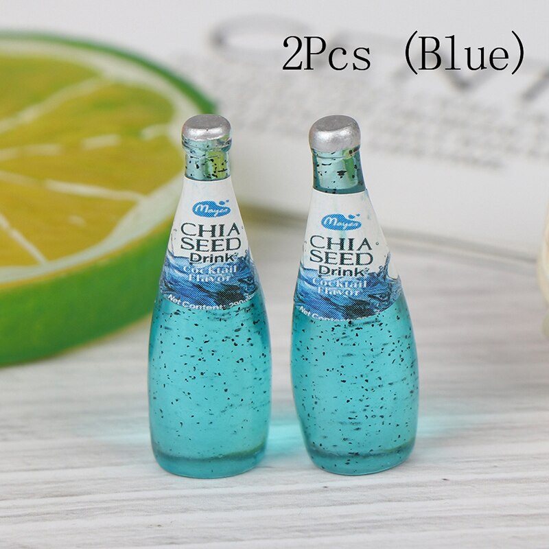 2/5Pcs Resin 1:12 Poppenhuis Fruit Drink Fles Poppenhuis Miniaturen 1:12 Accessoires Miniatuur Speelgoed
