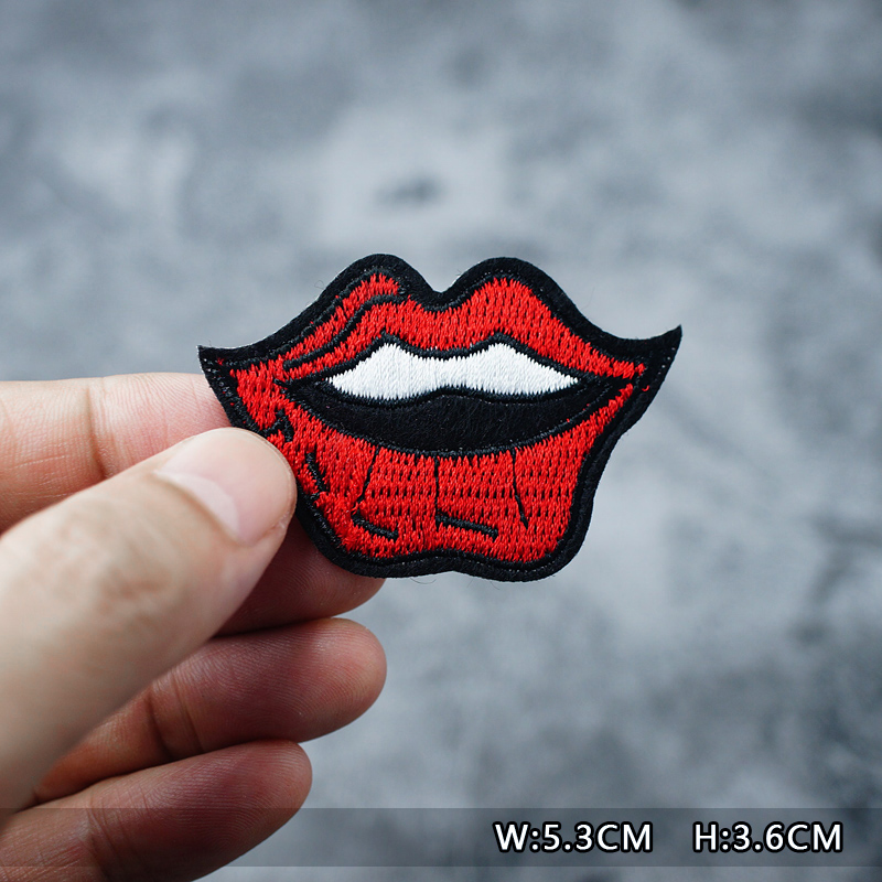 Lippen Kus Cool Patches Borduren Voor T-shirt Opstrijkbare Applicaties Kleding Jeans Stickers Badges OOPS