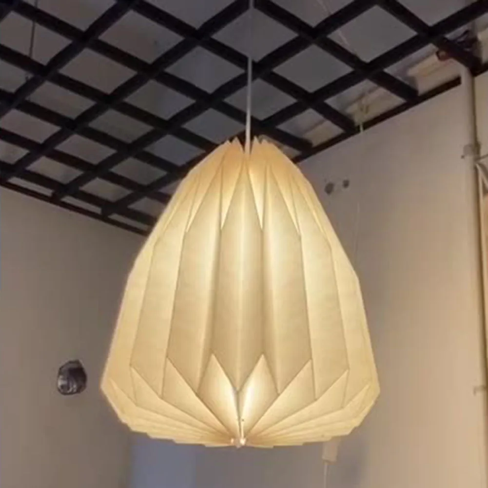 Origami Ceiling Lampshade Nordic Style Paper Lantern Shade Decorative Light Cover for Living Room Decor