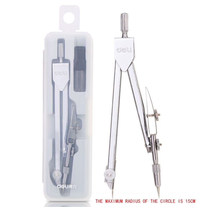 Deli 8601 compasses metal drawing stainless steel student stationery exam engineering drawing tool compass s