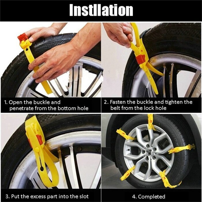 1pcs Spikes for Tires Plastic Snow Chains 6pcs/lot Car Tire Snow Chains Beef Tendon VAN Wheel Tyre Anti-skid TPU Chains