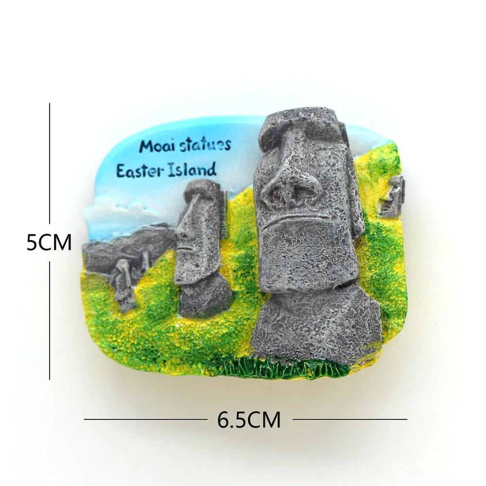 Japan Tourism refrigerator fridge magnets paste souvenirs Tokyo Shinkansen Chile Brazil Morocco souvenirs room decoration: Chile stone