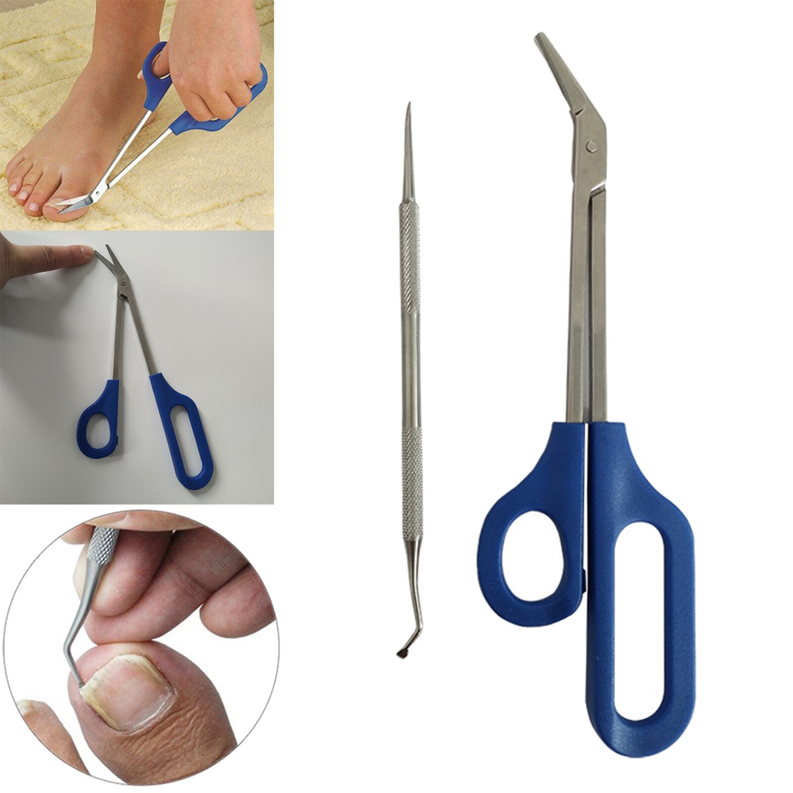 Long Handle Toenail Scissors for Seniors - Unique for Easy Use - Toe Clippers for Men and Women