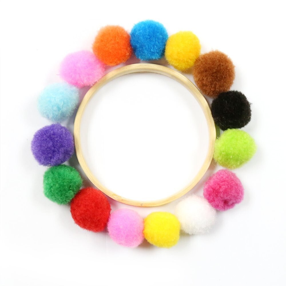 Caydo 100 Pieces 1 Inch Pom Poms for Hobby Supplies and DIY Crafts