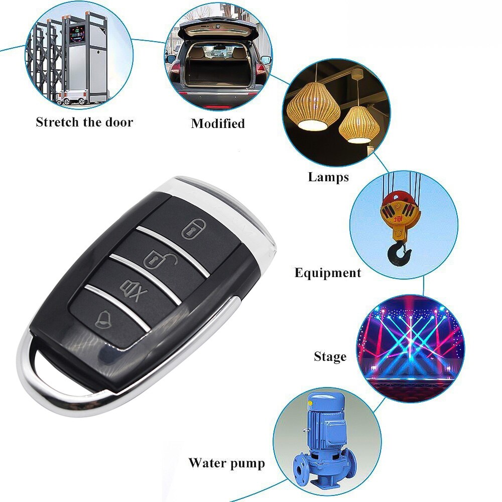 Multifrekvens kopi  rf 280-915 mhz  (315/433/868/915 mhz) kode trådløs klon bryter døråpner fjernkontroll duplikator nøkkel fob