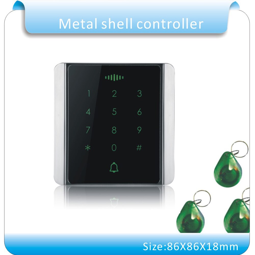 125 khz rfid adgangskontrol rfid kort adgangskontrol metaltouch tastatur adgangskontrol  +10 stk jade stil nøgleringe