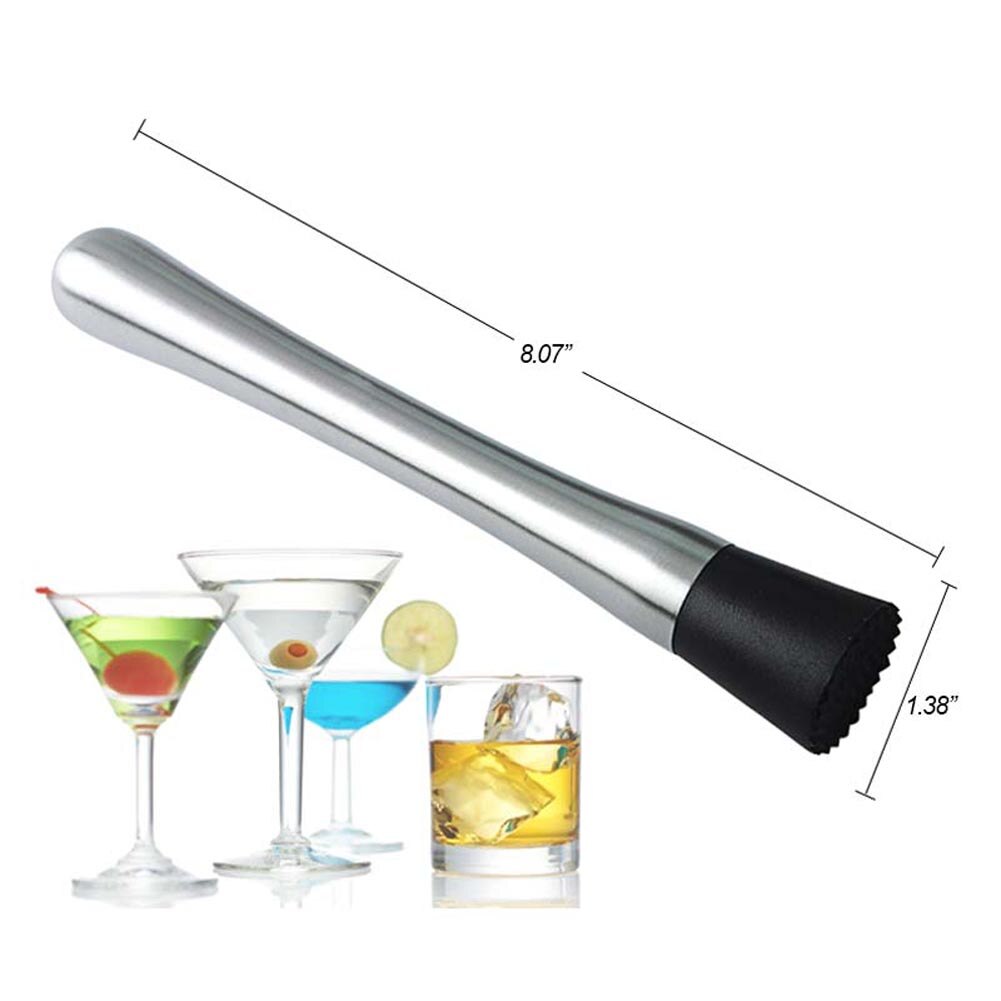 Muddler Rvs Bar Mixer Bar Mojito Cocktail DIY Drinken Fruit Muddler Verpletterd Ijs Bar Tool DTT88