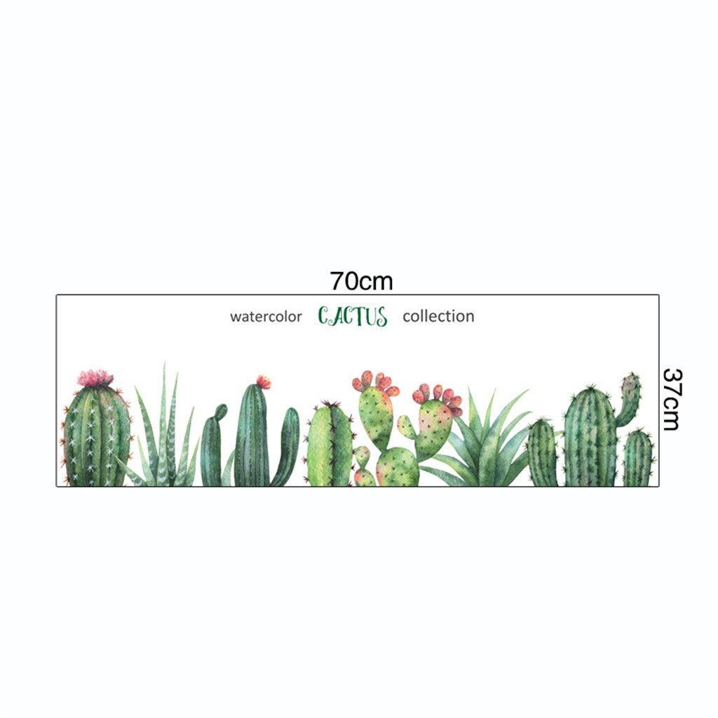 Nordic Green Plant Wall Stickers Home Decor Living Room Tropical Rainforest Palm Leaves Decal Wall Mural Children Room Wallpaper: D